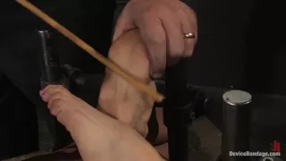 Princess Donna Trapped In A Hard Metal Hogtie Finger Fucked To Orgasm - Kink