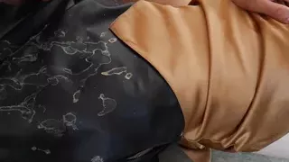 Leather and Satin Outfit Totally Destroyed