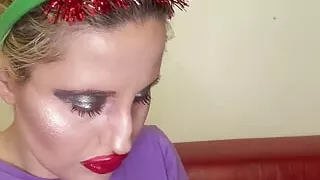 Transformation Into Big Red Lips Bimbo