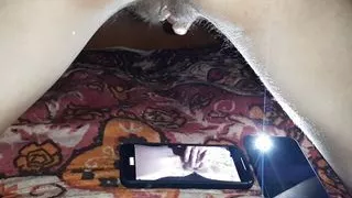 I watch my girlfriend make a porn video and masturbate