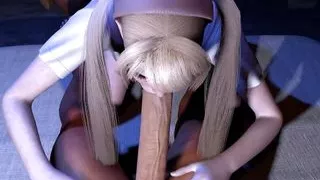Anime 3D Porn Hentai Busty Girl Sucking
