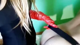 Testing a New Belt for Pegging - Strapon Active POV