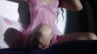 Girl touches her vagina and shows her small tits while being recorded
