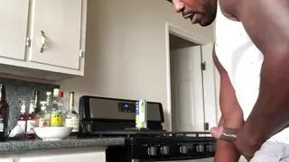 my stepdad was at work so stepbro use his big black dick in my wet teen throat