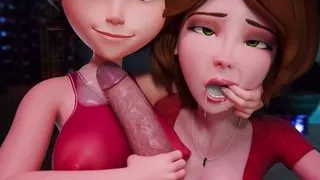 Cass And Her Best Friend Try Threesome For The First Time - Elite 3D Animation