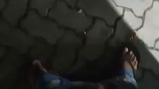 Jerking off on the Sports Court