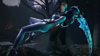 The goddess with a scythe tried out the knight's huge cock