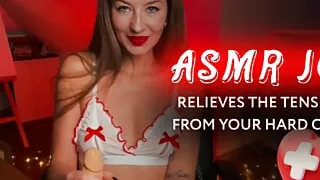 ASMR JOI. Your Sexy Nurse Relieves Your Hard Cock and Makes You CUM HARD with Handjob. Amy Haze