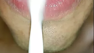 mouth milk, long tongue, sloopy, hard, kiss, tongue, playing with your cum, submissive, throat,
