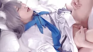 Blue Archive Shiroko Cosplayer get Fucked, Asian Hentai Shemale Cosplay 1