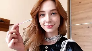 What to do if your maid is pregnant after a creampie? Fuck her hard again! - Part 2