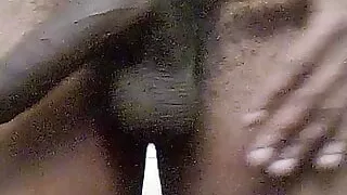 Pretty black cock monster BBC Jack off session