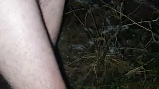 Nice little wank in the woods