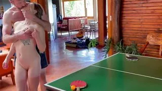 Debased and demeaned girlfriend Plays Strip Pong And Gets Fucked