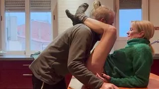 Hot Wife Fucks With The Neighbor On The Kitchen Table #2