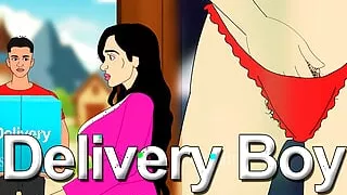 Virgin girl was left by delivery boy and drained the water.