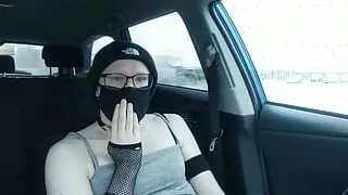 Risky Masturbation in Front of Strangers and Cumshot