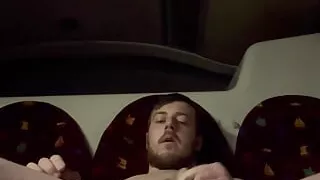 Naked on bus fingering hole