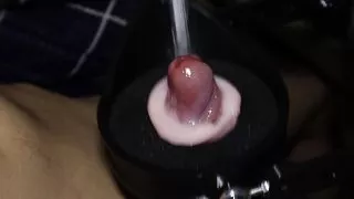 Very hard masturbates big cock car for auto fucking!