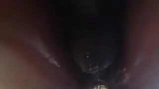 Horny black twink stretching ass with dildo