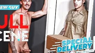 Inked Up Delivery Hunk Delivers His Load To Horny Client - FULL SCENE