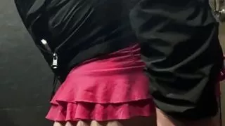 a few moments when I was dressed as a prostitute and I was horny alone in the toilet of a restaurant and I came out with two cu