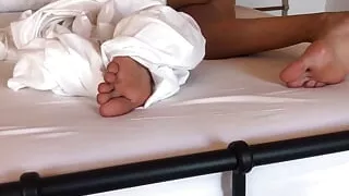 Hot teen completely naked on bed show and teasing