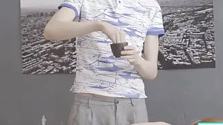 Slim Hot Redhead Micheal P Deepthroats Lucas A's Big Cock!