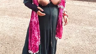 Village Indian aunty Fucked Outdoor by his stepson Hardcore Desi Hindi sex video