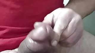 Masterbaiting my huge fat cock  until I cum