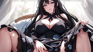 girls and they are fingering their pussies and their boobs are visible and they are lying on the bed