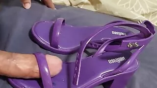 Cum In Purple Melissa High Heels