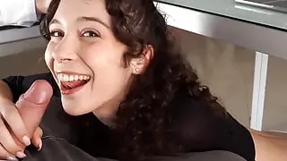 German secretary LinaLynn sucks her boss's dick under the desk - MyDirtyHobby