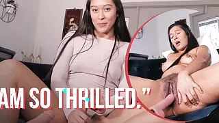 Ersties - Hot Brunette Jin Uses Her Fuck Machine For the First Time