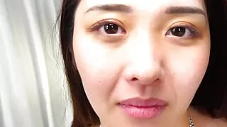 Brunette Japanese babe Mio Yoshikawa  on the bed excites a man for sex.