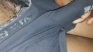 Solo Amateur Black Boy Releases Huge Cum