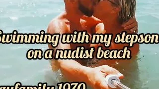 Swimming with stepmom naked in the sea