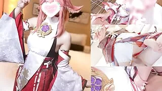 GenshinImpact Yae Miko  Big tits Cosplayer femdom sex