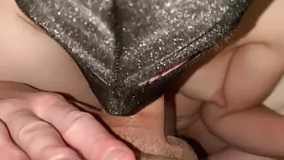 She fucks her boyfriend's cock and receives a good facial