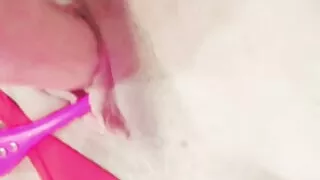 Fuck machine and Lush toy both in Missy Roulette's pussy