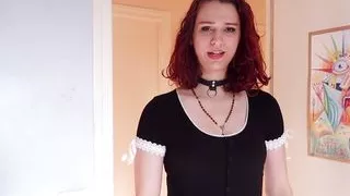 Sunday cock worship - adorable trans wife worships her husbands cock