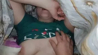 I wake her up, fuck her and cum inside her pussy