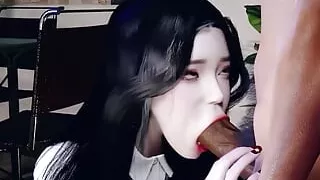 3D Busty Slut Mature MILF Naked Her Huge Boobs and Huge Ass Sitting on the Cock