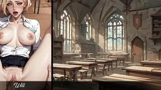 College of Mysteria: Blondie Looses Her Virginity by Very Big Fat Cock in the College - Episode 2