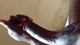 Daddy home alone masterbating with his 9inc cock anal fingering and cummimg