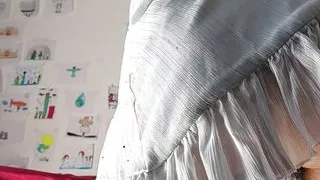 Sexy Latina tries on panties, hairy pussy, big ass, big tits, big nipples. Sexy brunette in dressing room, hairy pussy, big ass,