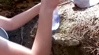 The fresh girl Charlotte De Castille is horny with brown