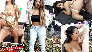 German Scout - Small Latina Midget Munequita Enfadada Talk to Big Dick Casting Fuck