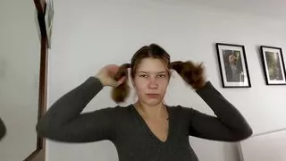 Trying on different hairstyles for different sex positions.