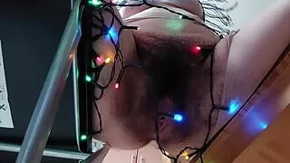 Naughty sexy milf tries on naked clothes. Hairy latina pussy tries on clothes in bed.